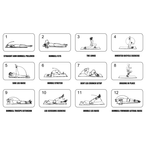 NBR Exercise Mat with Illustrations