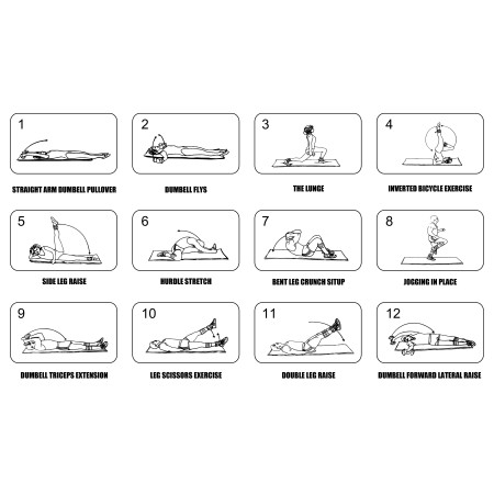 NBR Exercise Mat with Illustrations